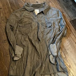 Style and Co Gray button down size large